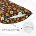 thumbnail image 3 of Balery Harvest Pumpkins Bedding Queen Pillow Cases - Envelope Closure - Soft Brushed Microfiber Fabric - Shrinkage and Fade Resistant Pillow Cases-14"x20", 3 of 6