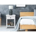thumbnail image 5 of Small Night Stand with Storage Shelf and Drawer, Wood Nightstand for Bedrooms, Solid Wooden Night Table, Set of 2, White, 5 of 10