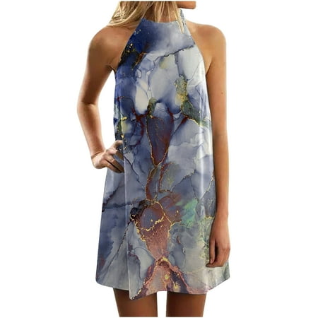 

Long Sleeve Dress for Women White Dress Fashion Women Summer Casual Pullover Printing Sexy Sleeveless MIni Dress Savings Clearance Deals Dresses for Women Bridesmaid Dresses White XL