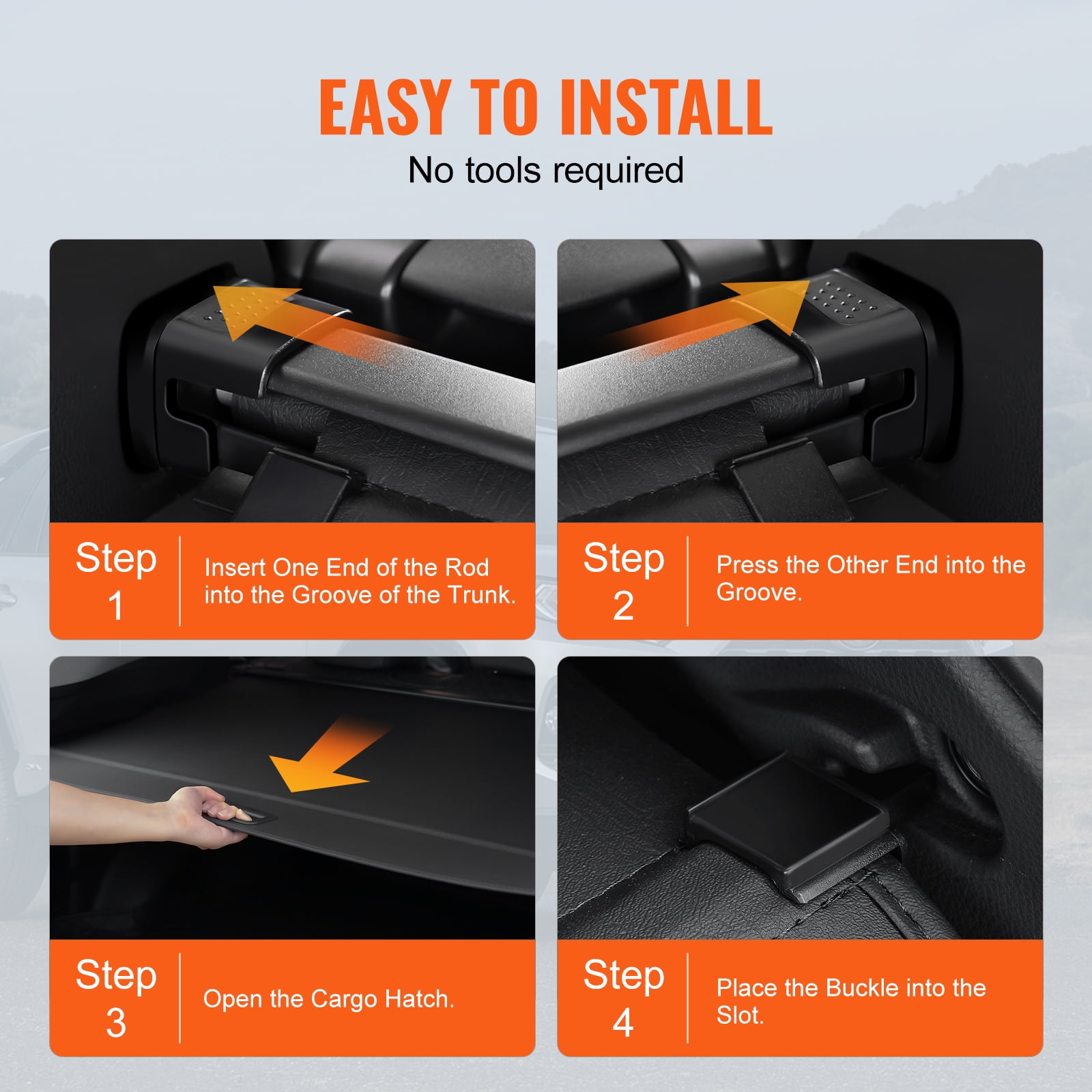 KFFKFF Retractable Cargo Cover for Honda CRV 2023-2025, Enhanced Waterproof Trunk Security Shade for 5-Seater Models, UV-Resistant Rear Cover with Durable Aluminum Alloy and PVC Leather Finish