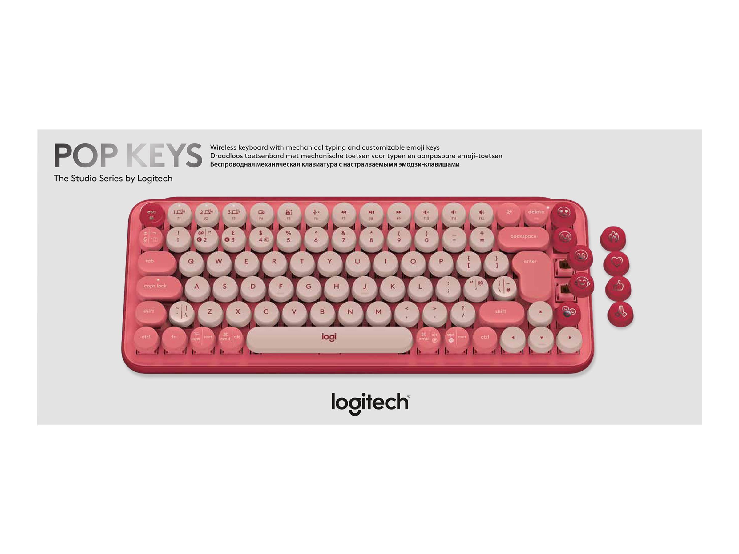 Logitech POP Keys Mechanical Wireless Keyboard Blast Yellow SPANISH LAYOUT