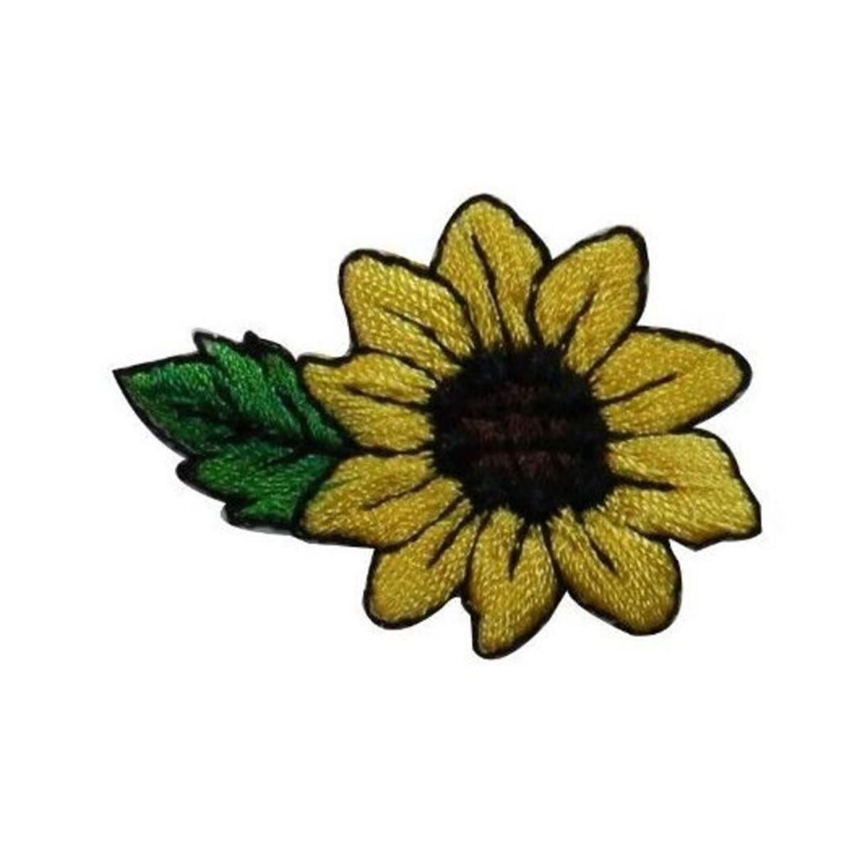 Sunflower Iron On Patch Cute Fruit Embroidery Patch small DIY Yellow Flower Patch
