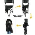 thumbnail image 6 of 2 Pack Tripod Camping Chairs Folding Lightweight, Portable 3 Legged Tripod Stool Seat with Backrest, Small Golf Chair Compact for Adults Fishing Hunting, Black, 6 of 8