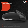 thumbnail image 2 of A-Premium Passenger Side Power Door Mirror - Compatible with Hyundai Accent 2012-2017 - Heated Manual Folding Black Outside Rear View Mirror w/Turn Signal - Replace# 876201R230, 2 of 6