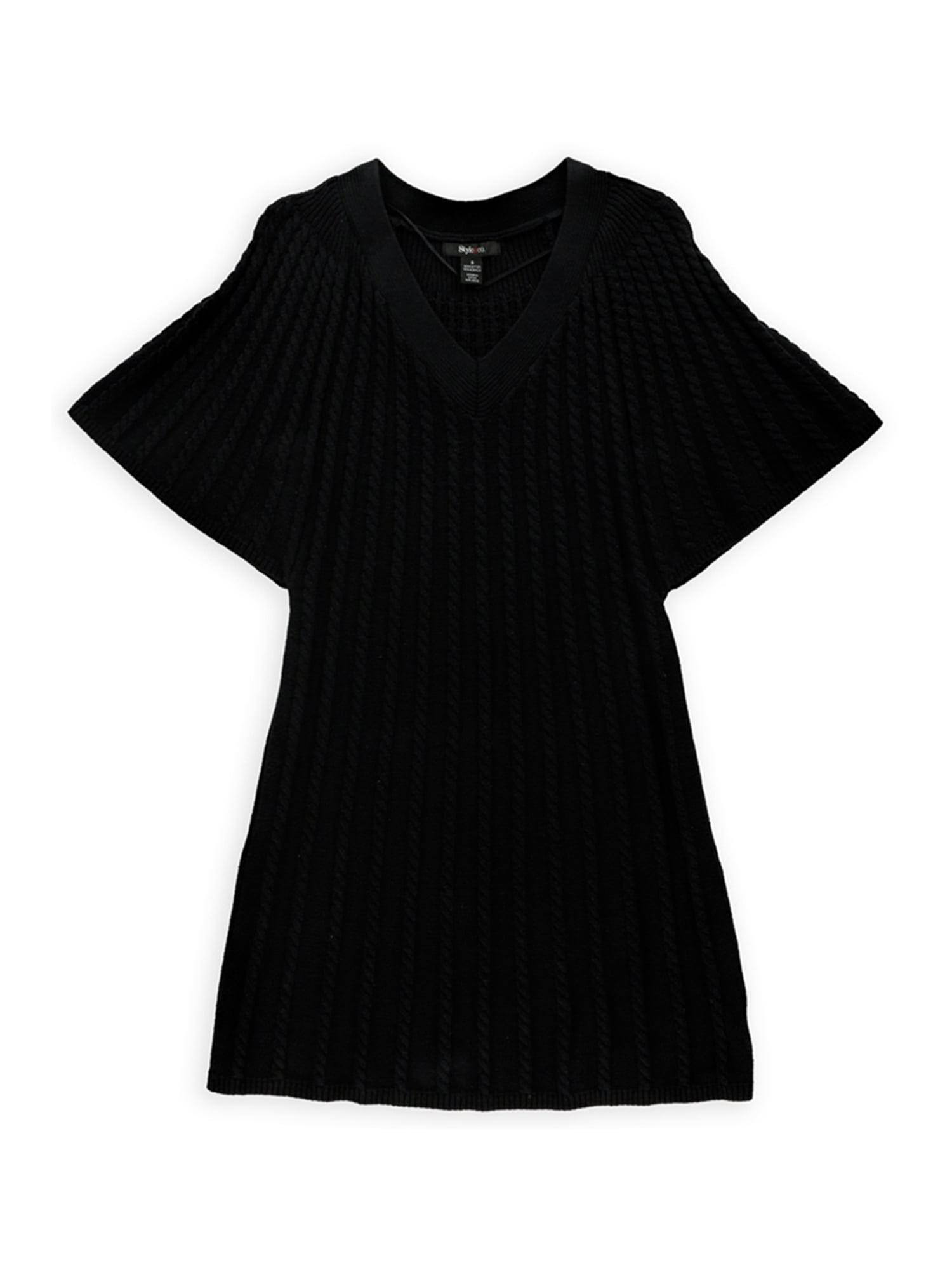 Style & Co. Womens Cable Knit Sweater Vest ebonyblack S | Walmart Canada