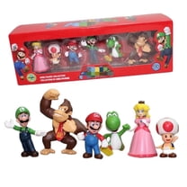 Mario Bros Toys Figures Cake Toppers, by Super Mario Bros (6 Count)