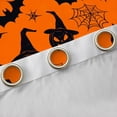 thumbnail image 4 of Manfei Pumpkin Witch Hat Black Out Curtains for Child, Orange Black Bat Curtains Pack of 2 (42x63 Each), Halloween Spider Web Bedroom Curtains, Window Curtains Bedroom Decor, 4 of 6