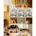 thumbnail image 3 of Valances for Windows Fall Thanksgiving Rod Pocket Cafe Window Treatments Valance Curtains for Kitchen Bathroom Laundry Basement Windows 60"x18", 3 of 6