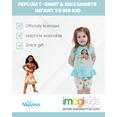 thumbnail image 2 of Disney Moana Floral Peplum T-Shirt and Bike Shorts Outfit Set Toddler to Big Kid, 2 of 5