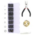 thumbnail image 1 of s de salto abiertos Fabricación de joyas Abridor de s de salto Alicates Hallazgos de joyería Collar Reparación Pendiente Llavero Proyectos - negro Sunnimix Anillos de salto abiertos, 1 of 8