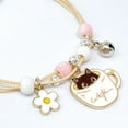 thumbnail image 2 of Wrapables Friendship Beaded Enamel Charm Bracelet, Kitty in a Cup, 2 of 7