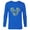 Royal, variant on Disney Mickey Mouse Icon Hanukkah Chanukah Dreidel Menorah - Long Sleeve T-Shirt for Men – Customized-White