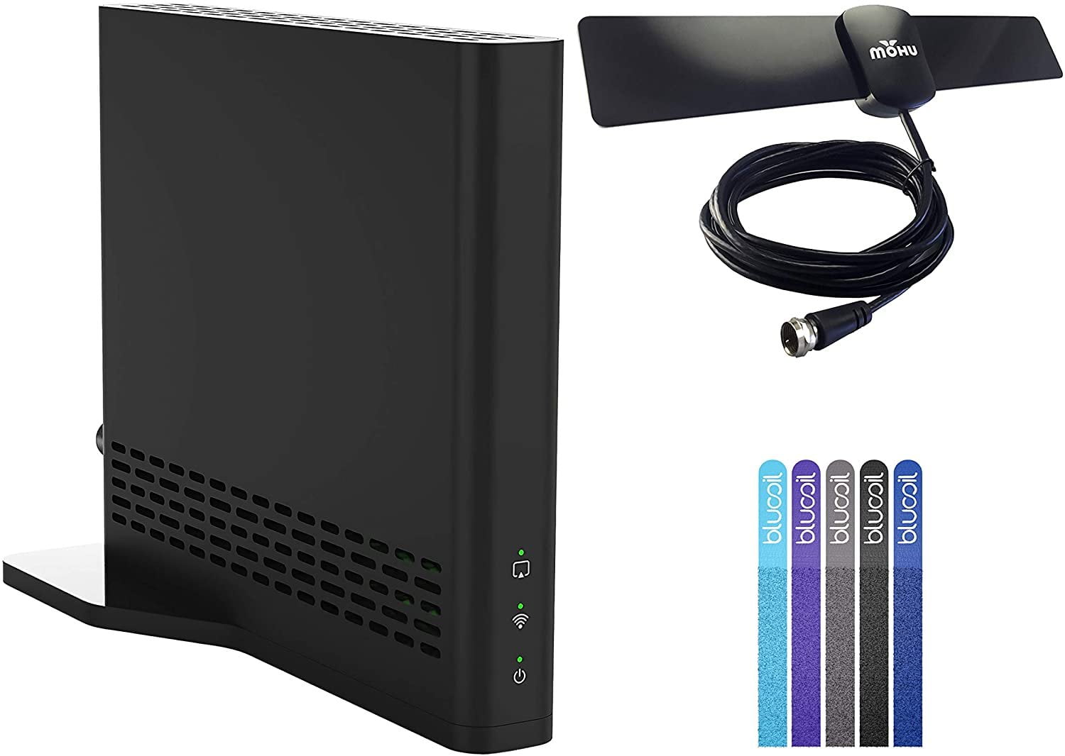 AirTV 2 Dual OTA TV Tuner Bundle with Basic25 HDTV Antenna & Blucoil