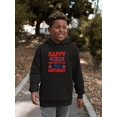 thumbnail image 2 of Happy July 4Th, 8Th Birthday Hoodie Juniors -Image by Shutterstock,  Small, 2 of 4