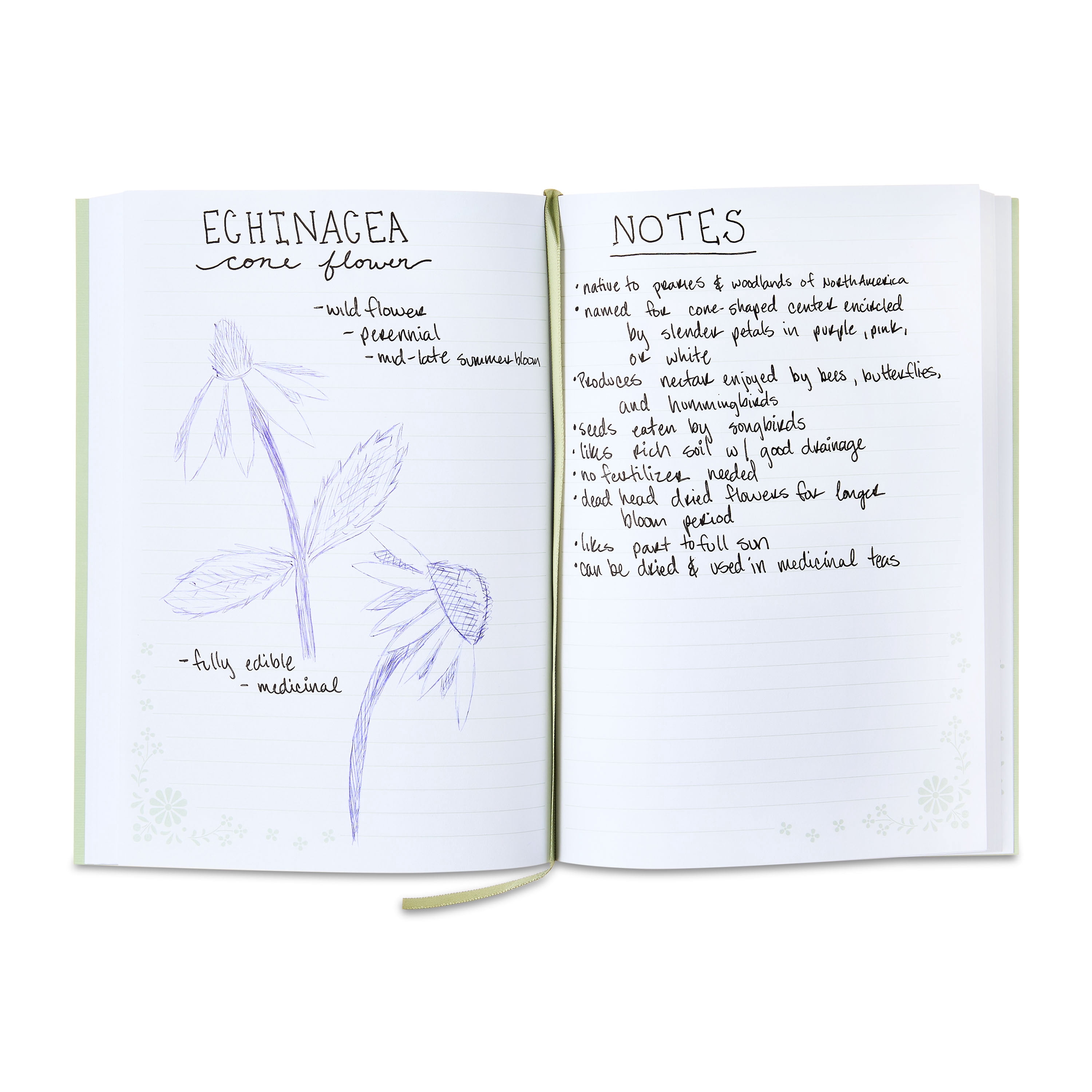 Pen+Gear Journal Ruled Vegan Leather Hardcover 5.75" x 8.12" 192 Pages, Pink Floral, Note-Taking Journal