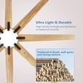 thumbnail image 5 of POPFAN 76 Inch Indoor Ceiling Fan with Dimmable 3 Color Led Light 8 Solid Wood Blades Remote Control Reversible DC Motor for Home, Black & Light Woodgrain, 5 of 8