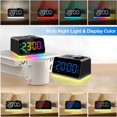thumbnail image 4 of Reloj despertador JALL con radio FM digital para dormitorio, 8 colores, luz nocturna, 4 of 8