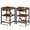Rustic Brown, variant on Sweetcrispy 3-Tier Side Table with USB & AC Charging Station, Adjustable Shelves, Multi-Use for Living Room & Bedroom, Rustic Brown