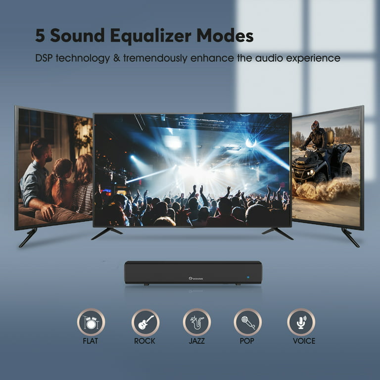 Wohome Sound Bar 16-Inch 50W Soundbar for TV, with Bluetooth 5.0