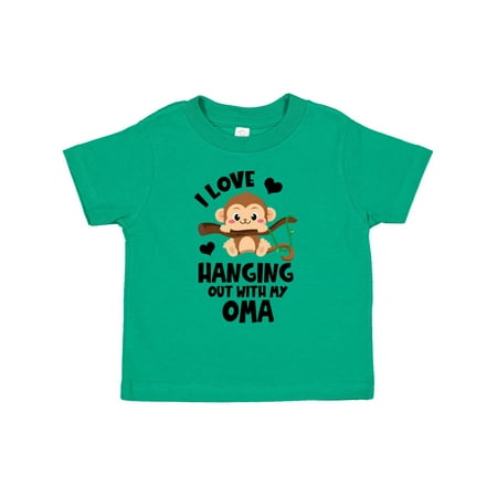 

Inktastic Monkey I Love Hanging out with My Oma Gift Toddler Boy or Toddler Girl T-Shirt