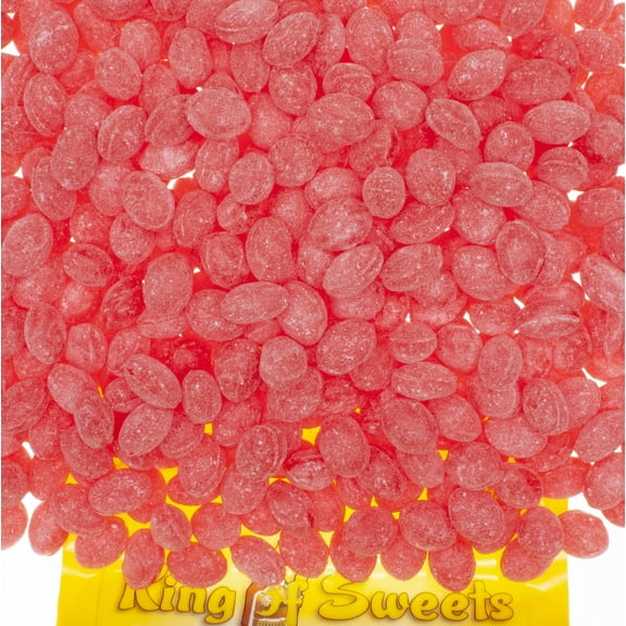 Claey's Wild Cherry Sanded Drops 1 Pound Old-Fashioned Hard Candy in a Resealable King of Sweets Bag