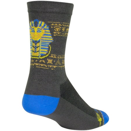 

SockGuy Ancient Crew Socks - 6 inch Gray/Yellow/Blue Large/X-Large