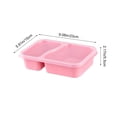 thumbnail image 3 of Gumesh Bento Snack Box Containers, 2 Compartment Divided Stackable Food Storage Containers , Meal Prep Lunch Container, 3 of 6