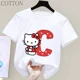 thumbnail image 5 of Camiseta de manga corta de algodón para niños con letras de la A a la Z de Hello Kitty Anime, camiseta suave de Sanrio Summer Girly Heart, regalo de cumpleaños kawaii, 5 of 5