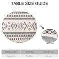 thumbnail image 6 of Boho Floral Motif Round Tablecloth with Elastic Band, 44 Inch Fits 38"-42" Tables, Spill Resistant for Picnic, Party, and Kitchen Use, 6 of 7