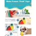 thumbnail image 2 of 2pcs Frozen Pet Toy, Tpr Dog Frozen Fruit Toy, Pet Chew Toys, Bite Resistant Dog Toy For Dog Puppy, Colorful, 2 of 5