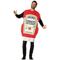 Rasta Imposta Heinz Ketchup Squeeze Bottle Costume Tomato Condiment Sauce Catsup Costumes, Unisex Adult One Size