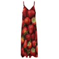thumbnail image 6 of Lots of Little Strawberries Sleeveless Dress Loose Women's Dress Dresses Luxury Evening Dresses, 6 of 9