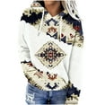 thumbnail image 2 of Ounisa Womens Oversized Hoodies Fleece Drawstring Retro Sweatshirts Fall Fashion Pullover Sweaters Winter Christmas Tree Santa Claus Heart Graphic Clothes, 2 of 5