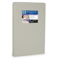 Sealy Breathable Cotton 38x24 Inch Mini Crib Mattress and Toddler Mini Pad, Waterproof, GREENGUARD Certified
