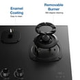 thumbnail image 6 of ROBAM 30" Gas Cooktop 7B7H30 with 3 FireCube Brass Burners, Built-in NG/LPG, 18,000 BTUs Power Burner, Flameout Protection and R-Link Tech, Black, 6 of 8