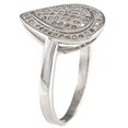 thumbnail image 3 of Sterling Silver 2/5ct Diamond Pave Pear-shape Ring, 3 of 5