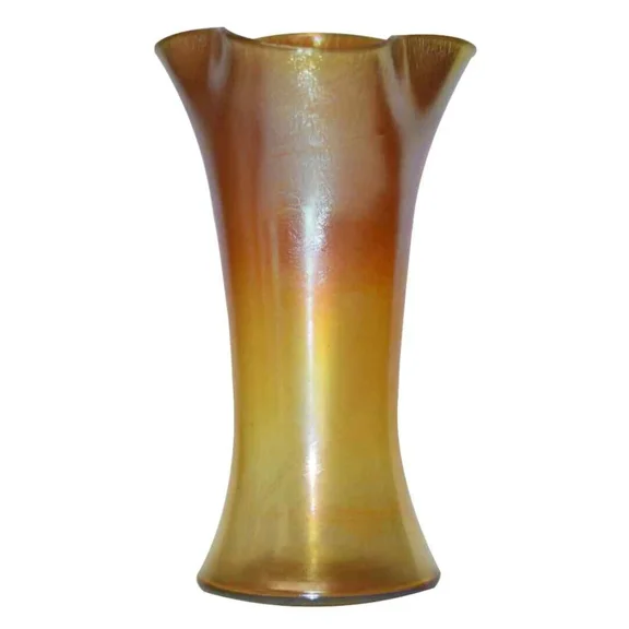 Pre-Owned Steuben Gold Aurene Wide base Glass Vase