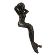thumbnail image 6 of Small Nautical Siren Mermaid Venus Making Up Hair Cast Iron Rustic Sculpture, 6 of 9