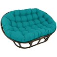 thumbnail image 2 of Blazing Needles Coussin Double Papasan d'Extérieur en Polyester Filé Uni, 65 x 48, Bleu Aqua, 2 of 3