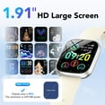 thumbnail image 3 of Smart Watch Fits for Android and iPhone, IP68 Waterproof Smartwatch for Women Men 100+ Sports Modes 1.91-inch Fitness Tracker, Smart Watch with Bluetooth Call(Answer/Make Calls), for Gift White, 3 of 7