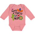 thumbnail image 3 of Inktastic Happy Cinco de Mayo- Sombrero, Cactus, Flowers Boys or Girls Long Sleeve Baby Bodysuit, 3 of 5