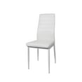 thumbnail image 2 of K-Living Nash 5PCS White Anti Scratch, Powder Coated Metal Dining Set with PU Chairs (Table with 4 Chairs), 2 of 3