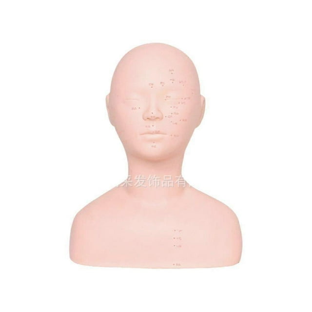 Beauty Massage Head Model Acupoint Massage Headband Shoulder Model Head Makeup Tattoo Grafting Half-length Dummy Head