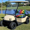 thumbnail image 3 of Aplkyhs Rainbow Love Universal Golf Cart Seat Covers American Pride Month Golf Cart Breathable Material Fit for Most Club Car Golf Cart Front Seat Covers Soft and Comfortable, 3 of 7