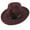 Red, variant on Hevirgo Sun Visor Men Women Hard Felt Wide Brim Fedora Panama Hat Autumn Vintage Cap