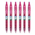 thumbnail image 1 of Bolígrafo gel PILOT B2P de botellas recicladas, 0,7 mm, tinta rosa, paquete de 6, 1 of 1