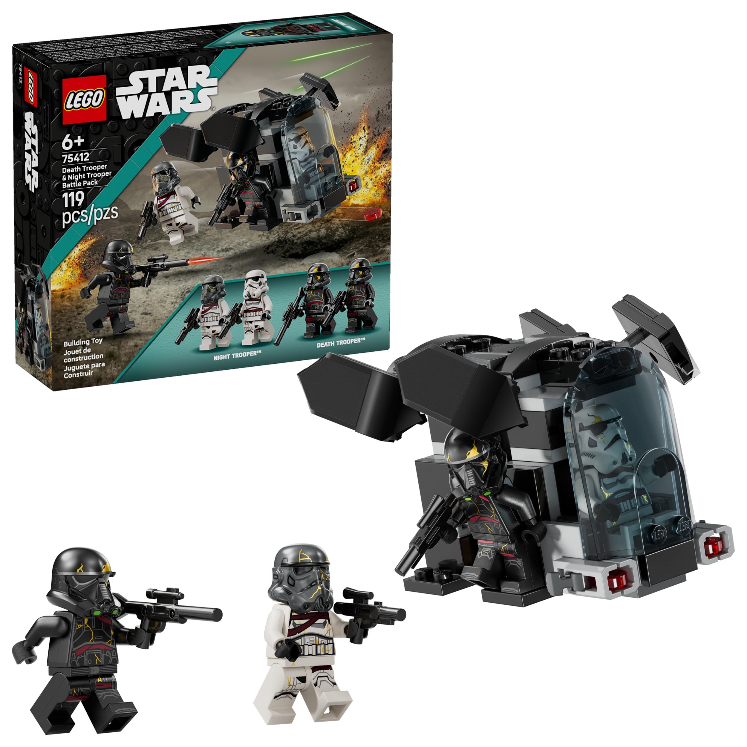 LEGO Star Wars Death Trooper & Night Trooper Battle Pack Kids Toy - Building Set for Pretend Play - Ahsoka Series Model Kit for Boys and Girls, Ages 6+ - Birthday Gift Idea for Movie Fans -75412, LEGO Death Trooper & Ni 75412
