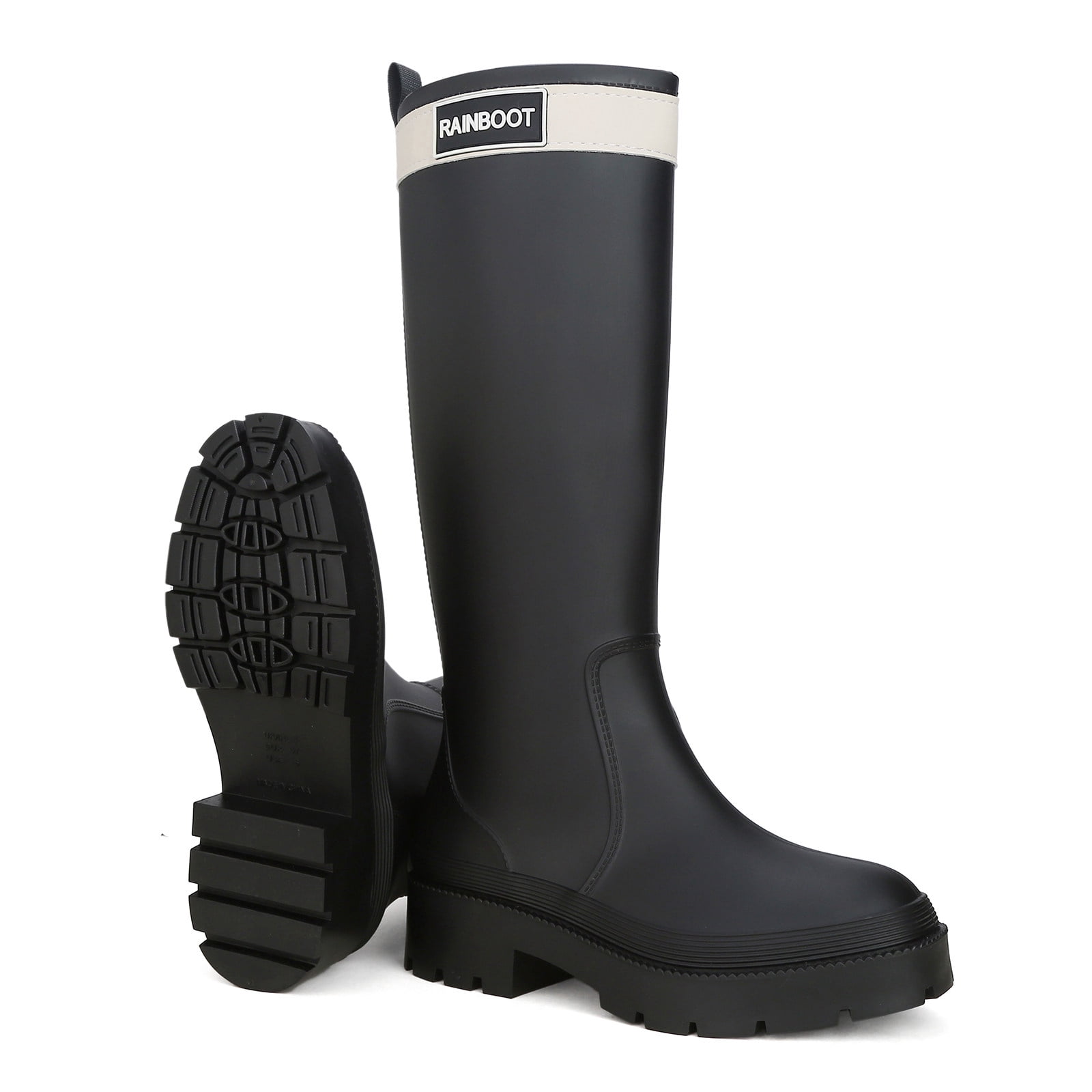Lcamaw Rain Boots for Women,Waterproof Rubber Boots,Knee High Garden Fishing Muck Boots,Lightweight Comfortable Water Boots,Outdoor Work