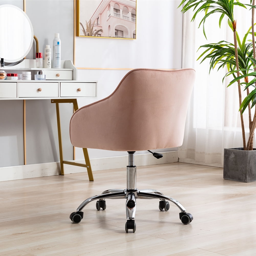 Kepooman Modern Accent Swivel Chair with Armrests, Height Adjustable Leisure Office Chair for Living Room and Bed Room, Pink Kepooman Modern Accent Swivel Chair with Armrests, Height Adjustable Leisure Office Chair for Living Room and Bed Room, Pink