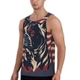 thumbnail image 2 of Daiia Patriotic Bulldog Art Printed Men's Quick Dry Fit Muscle Tank Top Slim-Fit Tank Workout Tank Top Lightweight Sports Tank Top-Small, 2 of 7